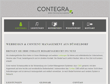 Tablet Screenshot of contegra.de